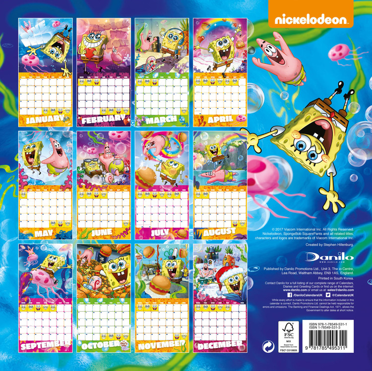 spongebob-wall-calendars-2024-buy-at-abposters-com
