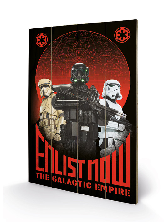 Ξύλινη τέχνη Star Wars Rogue One - Enlist Now