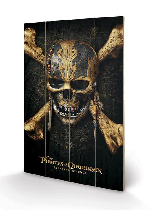 Ξύλινη τέχνη Pirates of the Caribbean - Skull