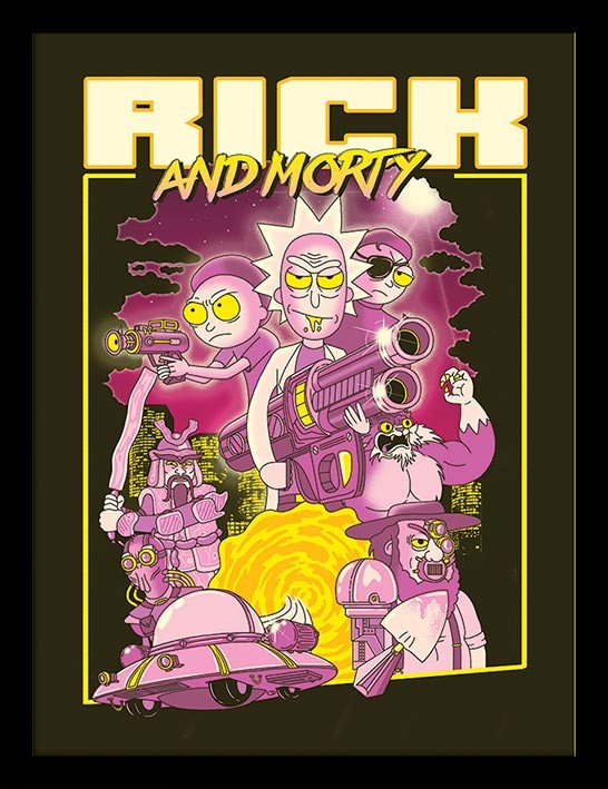 Rick and Morty – 80s Action Movie Framed poster | Buy at Europosters