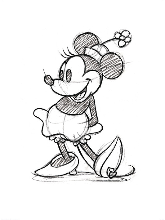 Minnie Mouse - Sketched - Single Картина