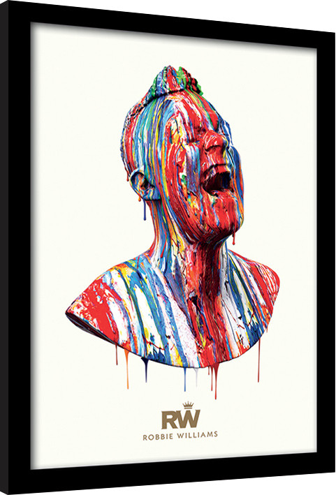 Uokvirjen plakat Robbie Williams - Paint Head