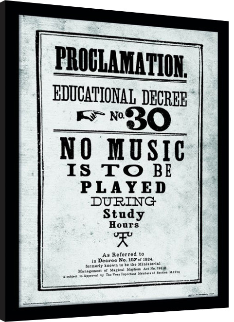 Κορνιζαρισμένη αφίσα Harry Potter - Proclamation