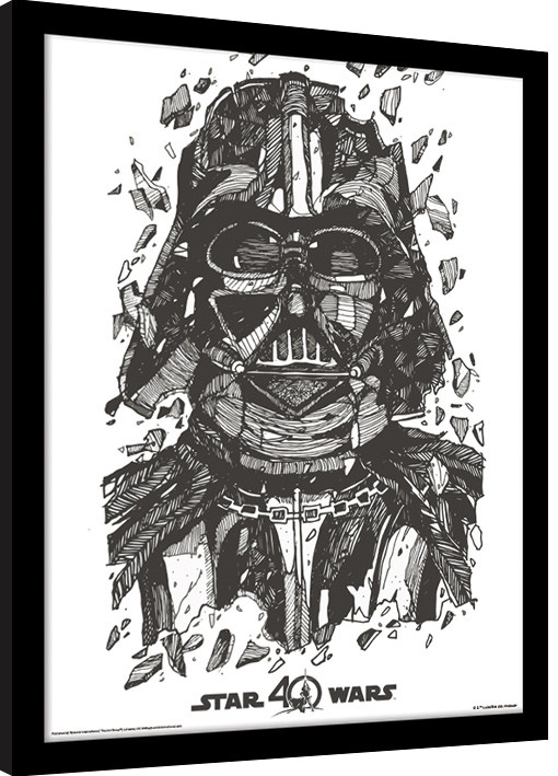 Framed poster Star Wars 40th Anniversary - Darth Vader