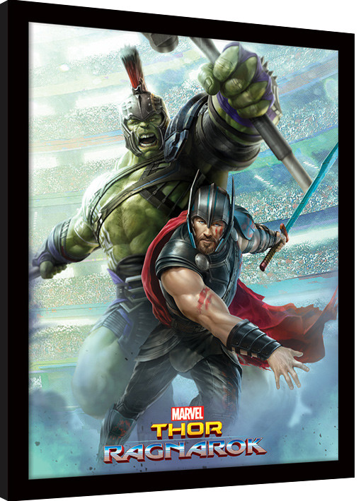 Framed Poster Thor Ragnarok - Thor And Hulk