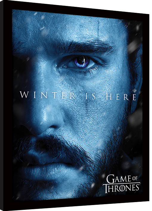 Poster emoldurado Game Of Thrones - Winter is Here - Jon