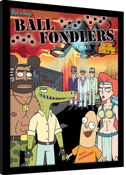 Κορνιζαρισμένη αφίσα Rick and Morty - Ball Fondlers