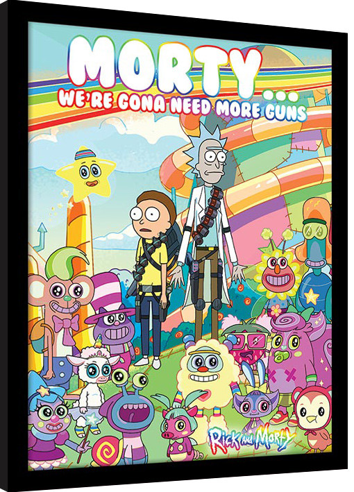 Poster emoldurado Rick and Morty – Cuteness Overload