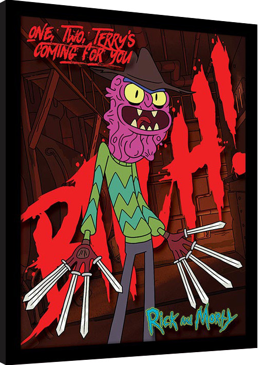 Κορνιζαρισμένη αφίσα Rick and Morty - Scary Terry