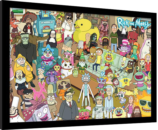 Uokvirjen plakat Rick and Morty - Total Rickall