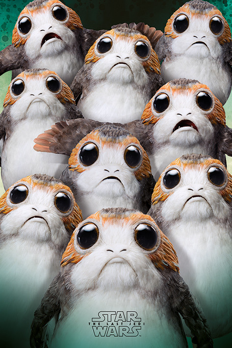 Плакат Star Wars The Last Jedi - Many Porgs