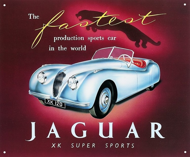 Metallikyltti JAGUAR XK120