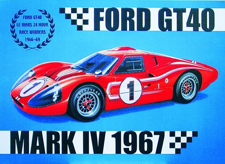 Metallikyltti FORD GT40