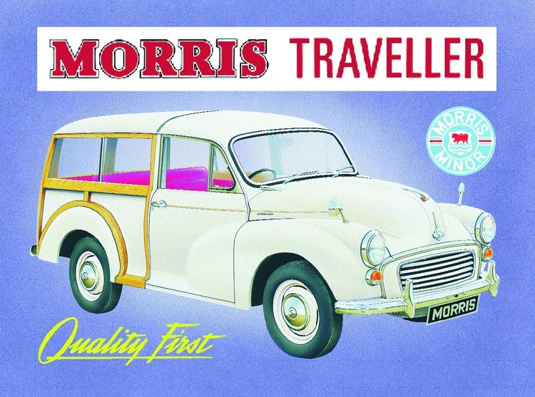 Metallikyltti Morris traveler