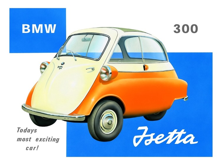 Metallikyltti Bubble car BMW