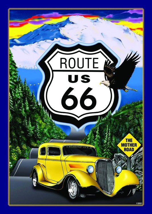Metallikyltti ROUTE 66