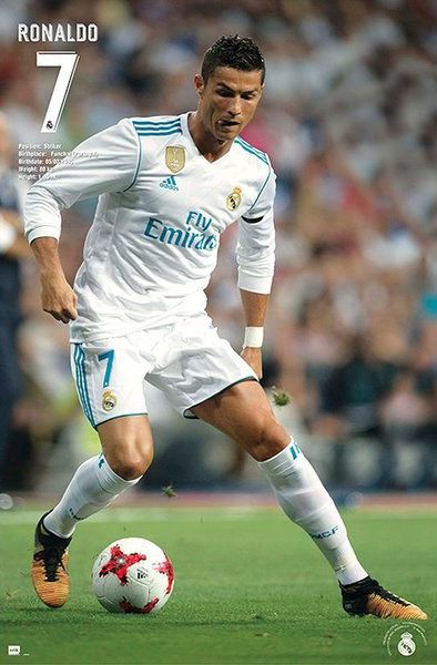 Poster Cristiano Ronaldo Real Madrid Season 2017/18 Wall