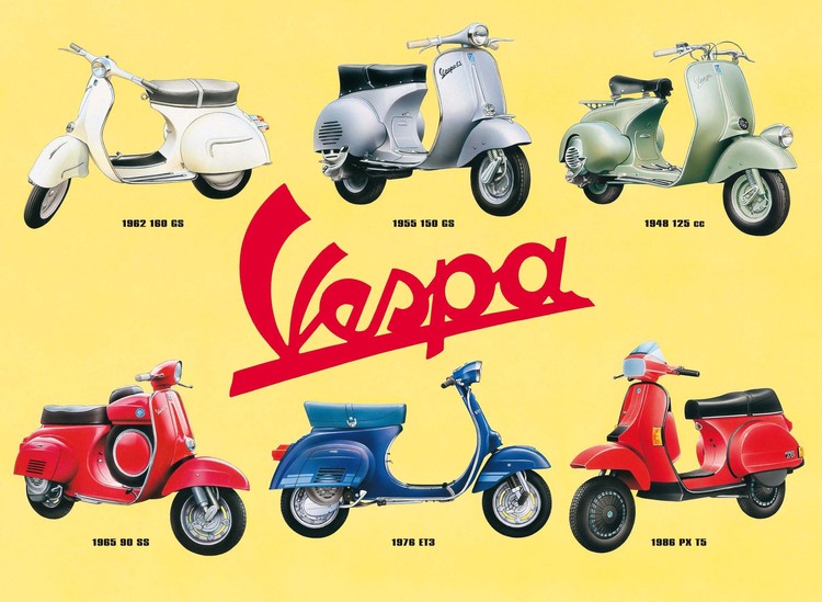 Μεταλλική πινακίδα VESPA COLLAGE