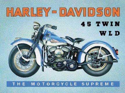 Μεταλλική πινακίδα HARLEY DAVIDSON - W.L.D.