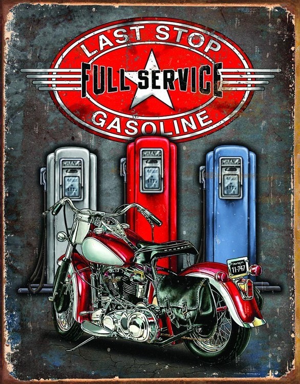 Metallikyltti LAST STOP GASOLINE