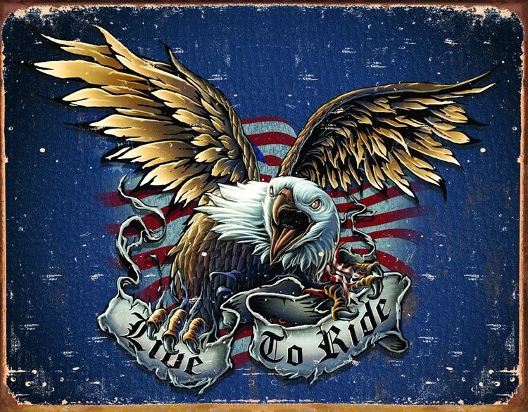 Metallikyltti LIVE TO RIDE