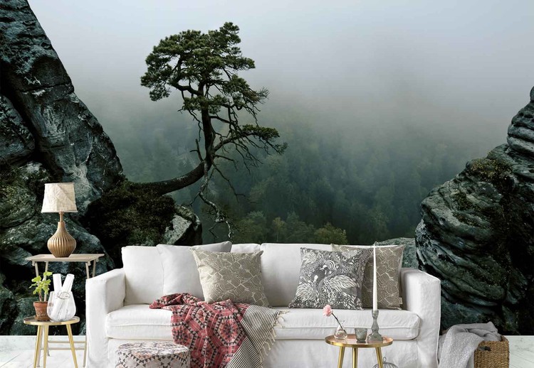 Wall Mural The Lonely Tree In The Cliff