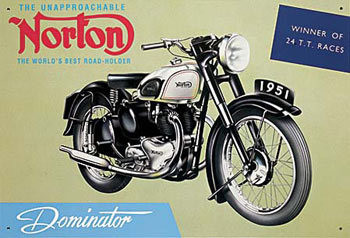 Metallikyltti NORTON DOMINATOR