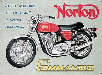 Metallikyltti NORTON COMMANDO
