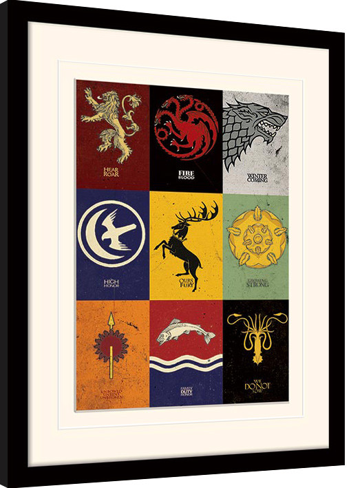 Κορνιζαρισμένη αφίσα Game of Thrones - Sigils