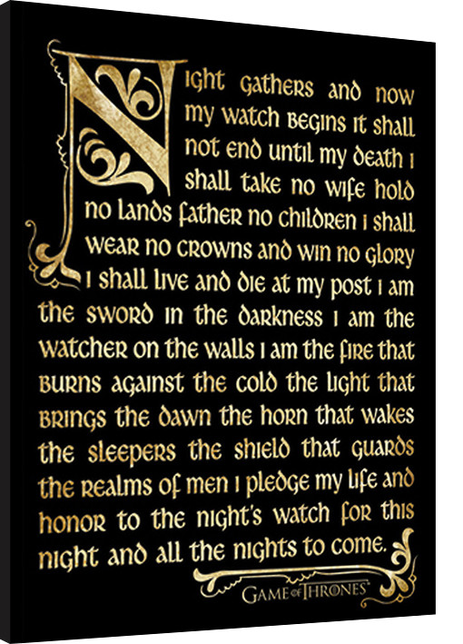 Κορνιζαρισμένη αφίσα GAME OF THRONES 3 - nightwatch