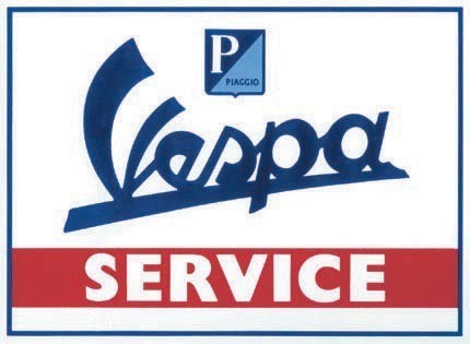 Μεταλλική πινακίδα VESPA SERVICE