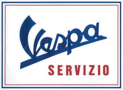 Metallikyltti Vespa servizio