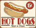 Μεταλλική πινακίδα VINTAGE HOT DOGS