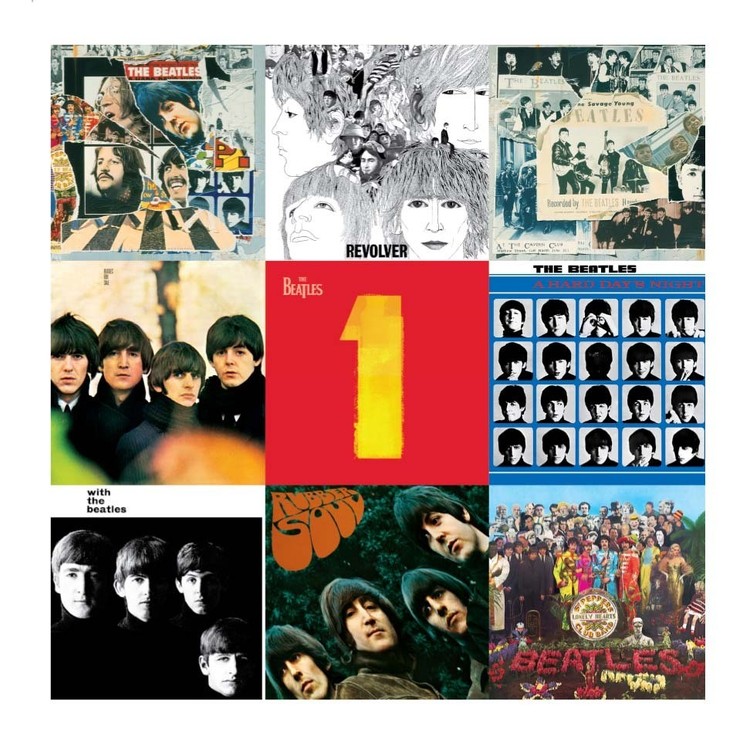 Metal sign BEATLES COLLAGE 2
