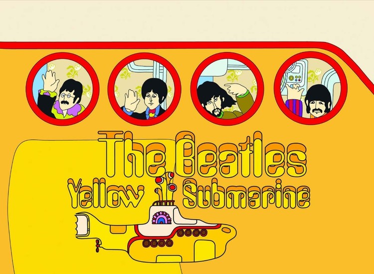 Metallikyltti YELLOW SUBMARINE