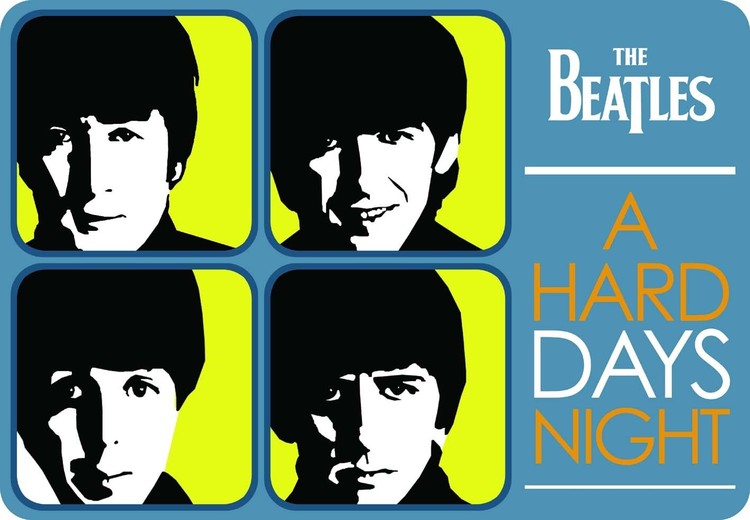 Metallikyltti A HARD DAY'S  NIGHT