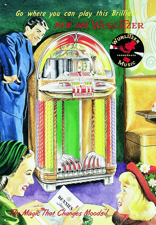 Metallikyltti WURLITZER 1100