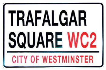 Metallikyltti TRAFALGAR SQUARE