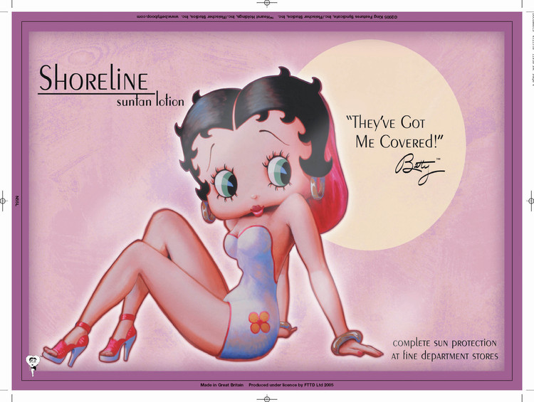 Μεταλλική πινακίδα BETTY BOOP SHORELINE