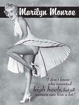 Metallikyltti MARILYN MONROE HIGH HEELS