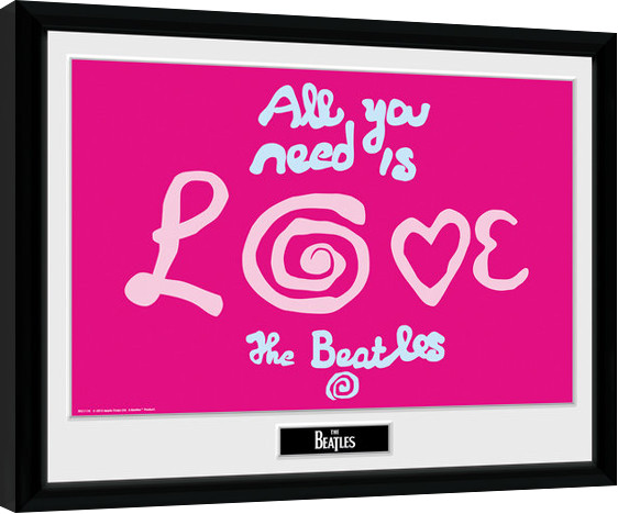 Κορνιζαρισμένη αφίσα The Beatles - All You Need Is Love