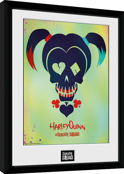 Κορνιζαρισμένη αφίσα Suicide Squad - Harley Quinn Skull