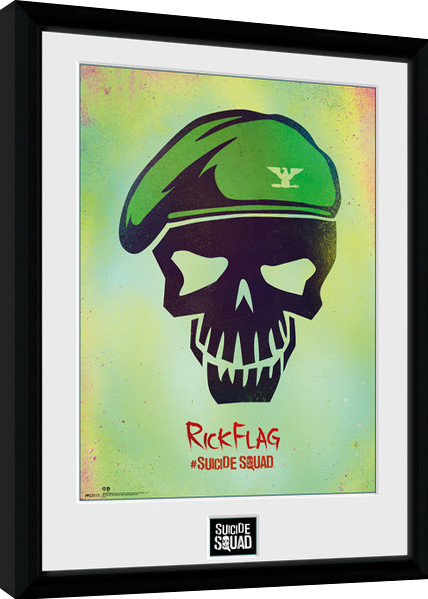 Рамкиран плакат Suicide Squad - Rick Flag Skull