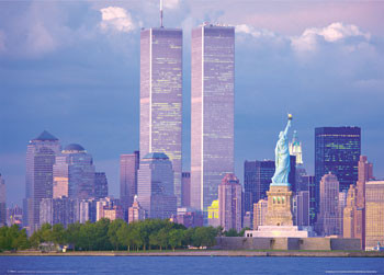 Плакат New York - twin towers