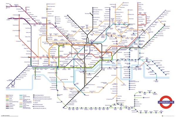 Плакат Transport For London - Underground Map