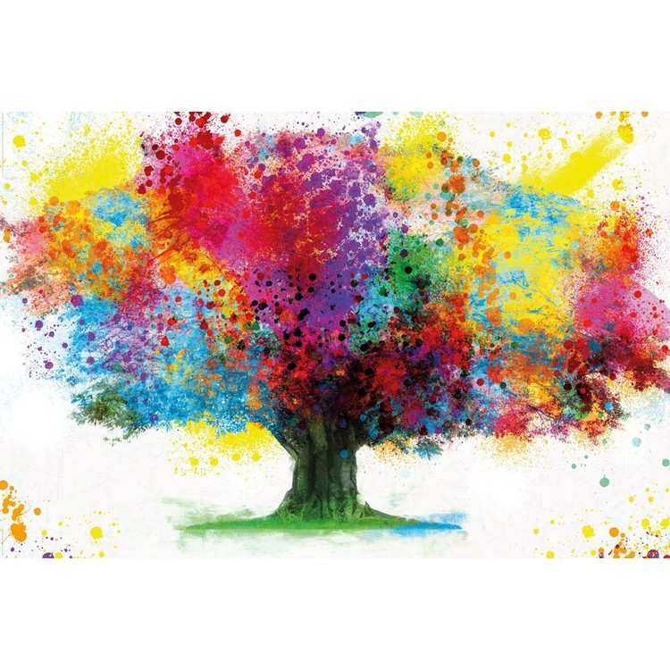 Poster Coloured Tree