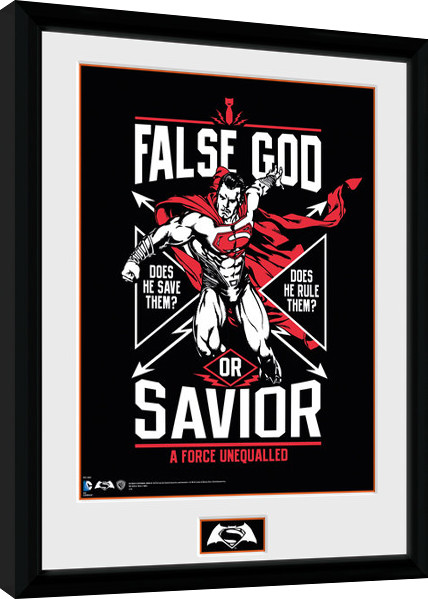 Framed Poster Batman Vs Superman - False God