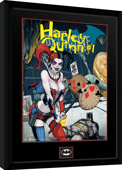 Framed poster DC Comics - Harley Quinn Hammer