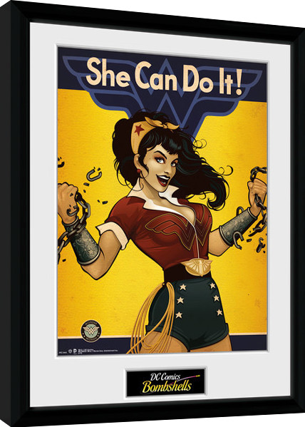 Framed poster DC Comics - Wonder Woman Bombshells