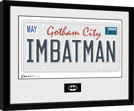 Framed Poster Batman Comic - License Plate